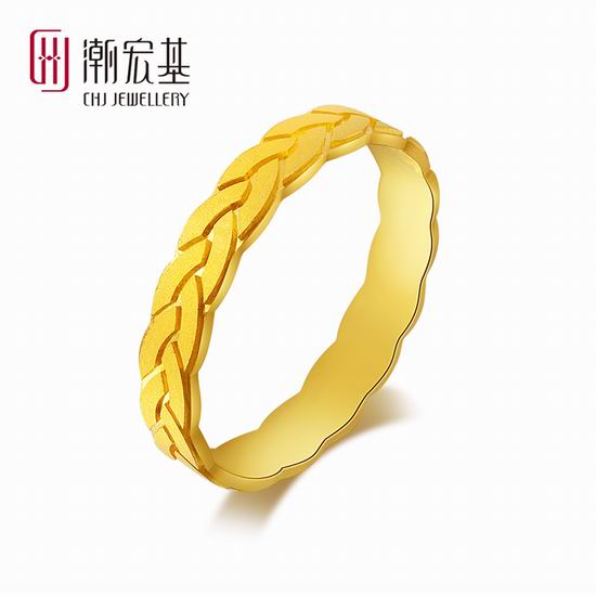 编织爱的金黄印记 潮宏基黄金女戒设计鉴赏